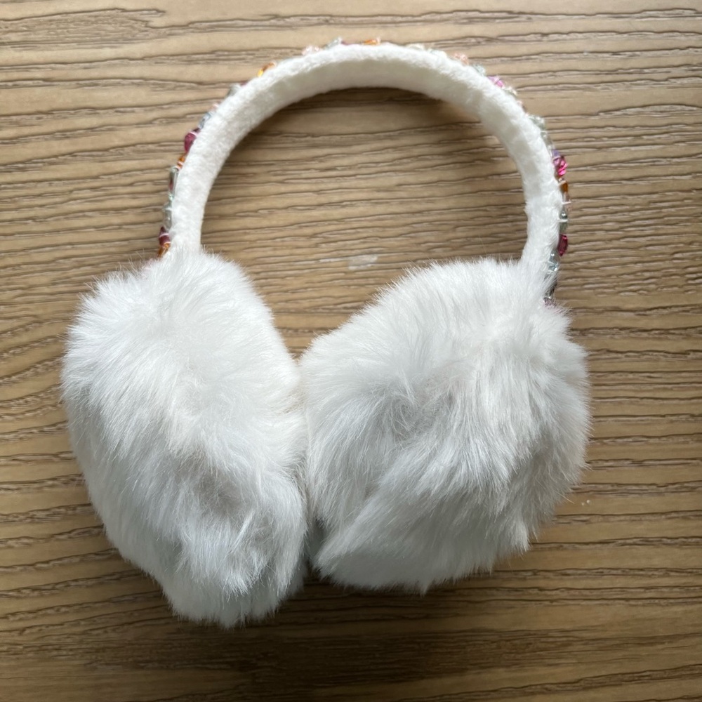 Cozy White Faux Fur Kids Earmuffs